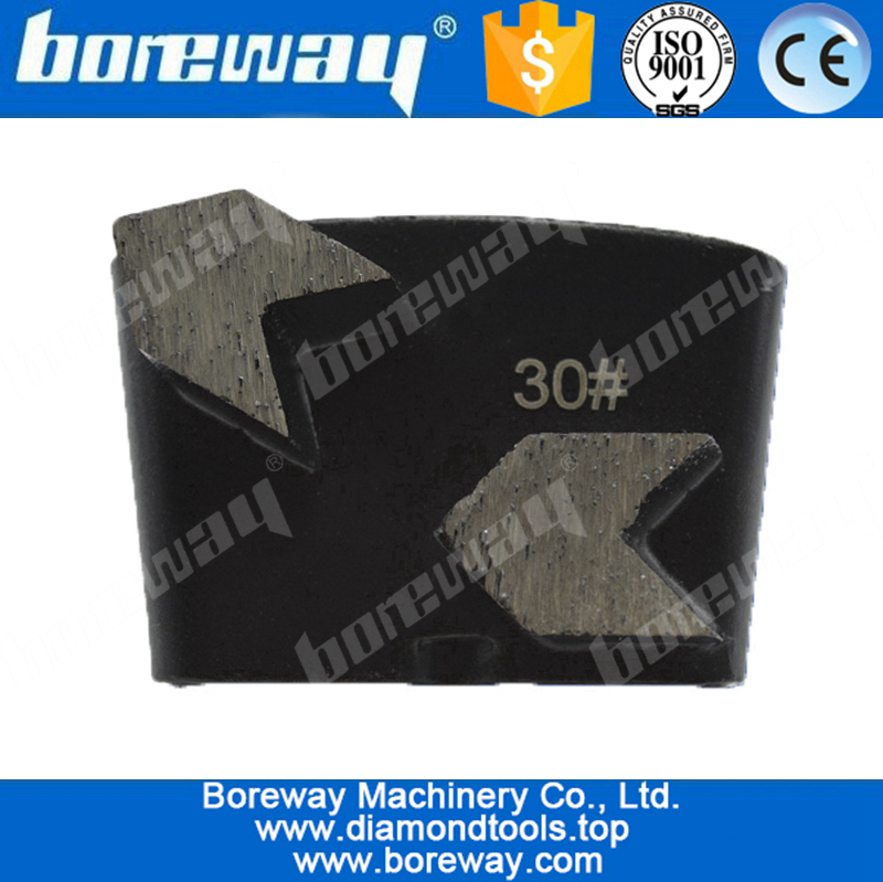 2 arrow diamond bar concrete block pads with EZ change connection for HTC grinding machines