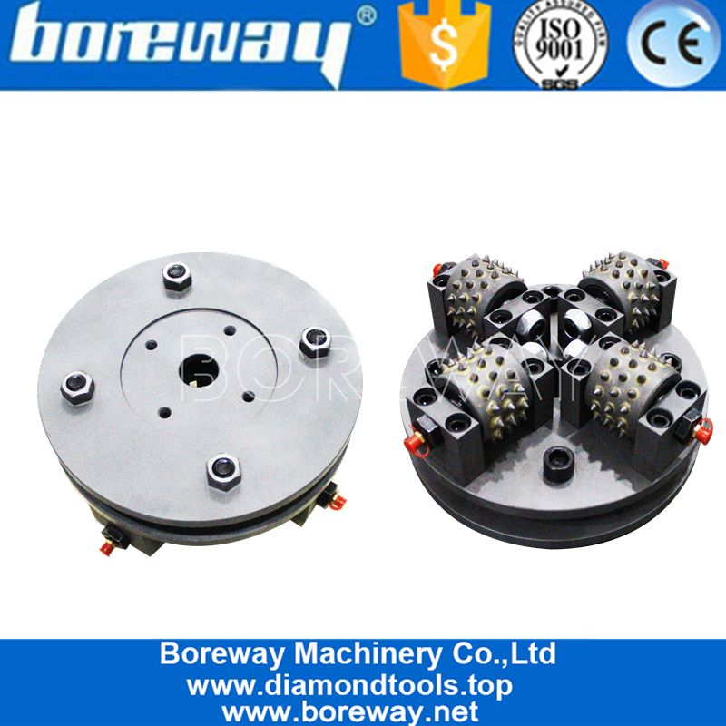 200mm Double Layer Rotary Bush Hammer Plate With Spring For Sandblasting Process
