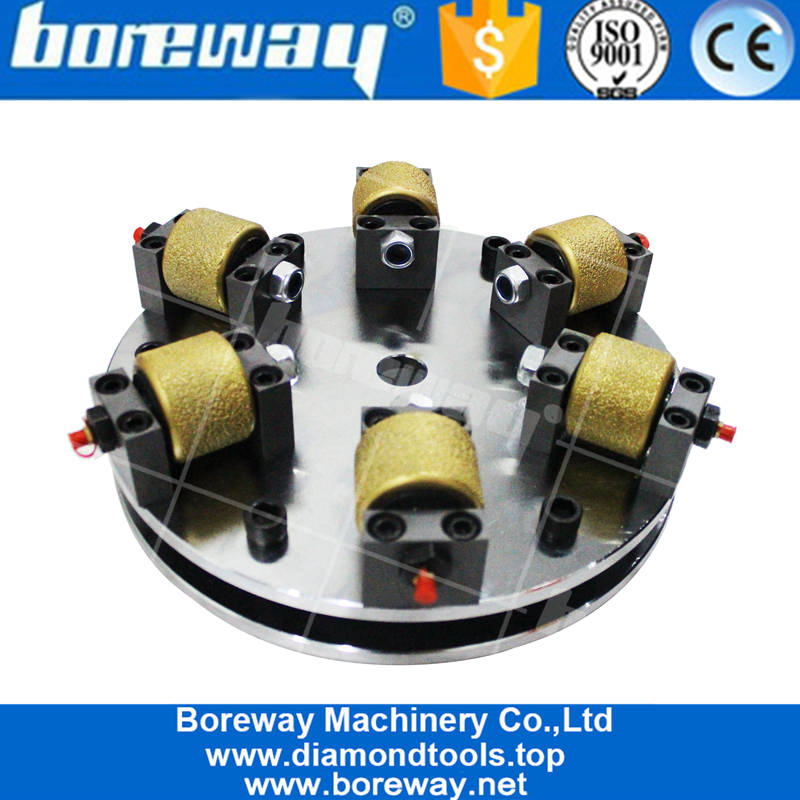 300mm 12 인치 부시 망치 망고 돌 샌드 블라스팅 표면을위한 진공 브레이즈 휠과 연삭 플레이트