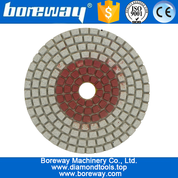 3inch 80mm 7 steps 2 in 1 wet use diamond polishing pads for stone concrete