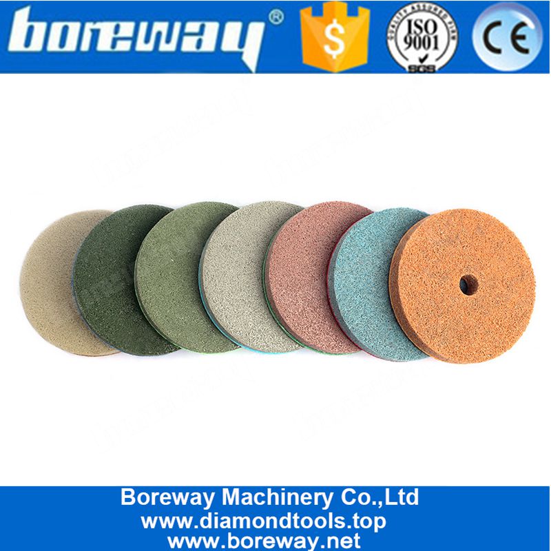 4 Inch 10mm Thickness Sponge Polishing Pads For Marble Artificial Stone