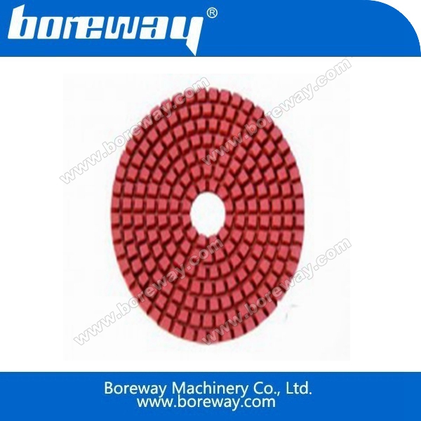 4 inch bright red polisher pads