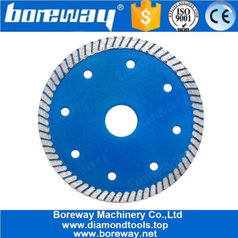 4.5 Inch Turbo Diamond Saw Blade With Cooling Holes For Granite Sandstone Concrete