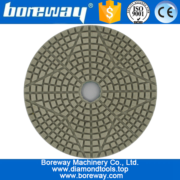 4inch 100mm 3 steps 4-pointed star wet use diamond polishing pads for marble granite concrete ceramic