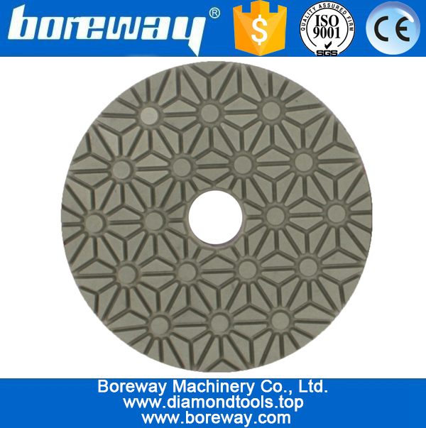 4inch 100mm 3 passos secos e úmidos almofadas de polimento de diamante para concreto de pedra cerâmica