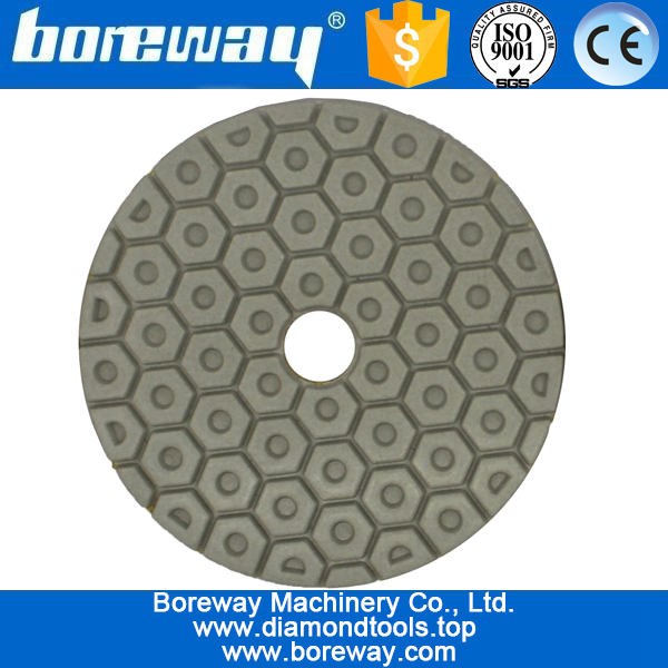 4 polegadas 100 mm 3 passos hexágono diamante polimento pads para polir concreto de pedra cerâmica