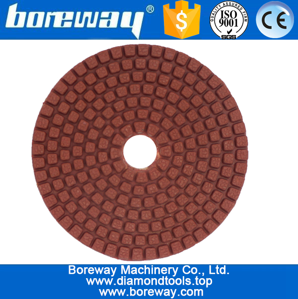 4 بوصة 100 ملليمتر 5 خطوات الأحمر الماس تلميع منصات لتلميع الجرانيت