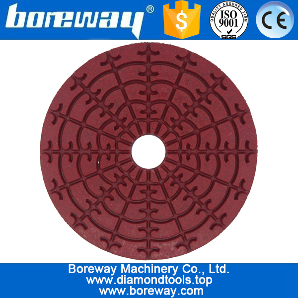 花崗岩大理石の石英セラミックコンクリートのための4inch 100mm 7ステップウェット使用のダイヤモンド研磨パッド