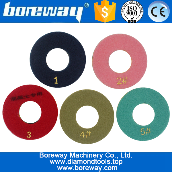 4寸100mm 7步湿用石材陶瓷混凝土用的螺旋式金刚石抛光垫