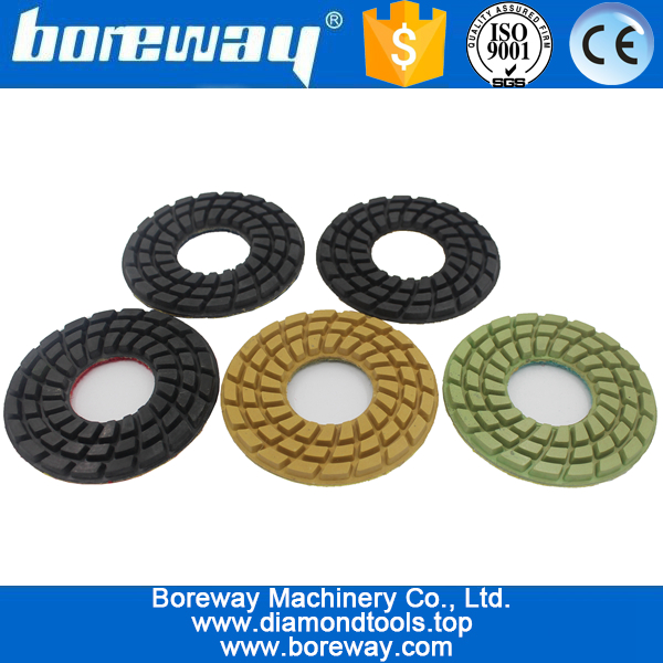 4寸100mm 7步湿用石材陶瓷混凝土用的螺旋式金刚石抛光垫