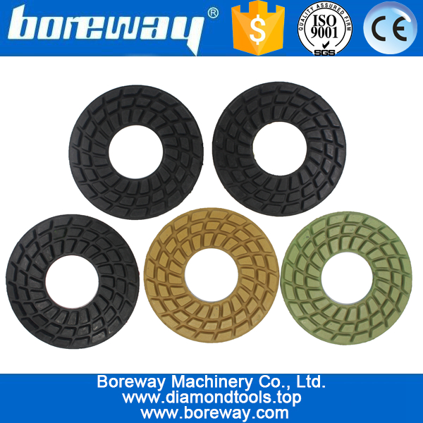 4寸100mm 7步湿用石材陶瓷混凝土用的螺旋式金刚石抛光垫