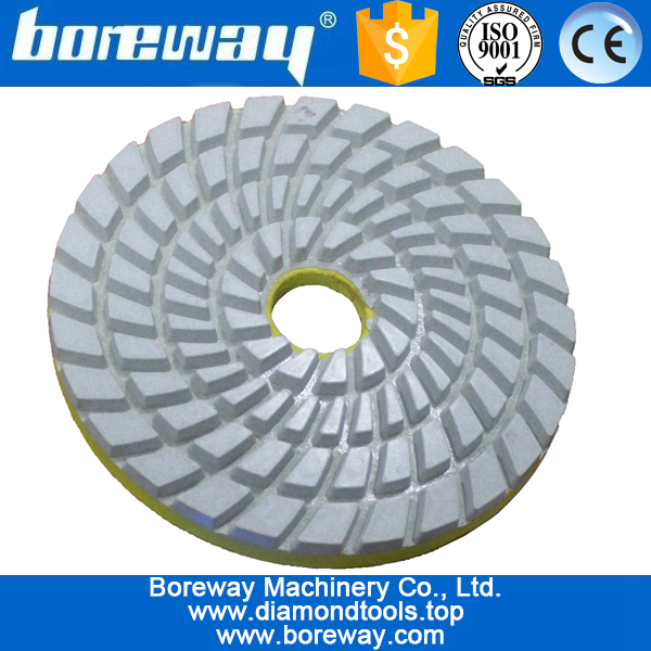 4inch 100mm 7 steps white sprial type foam polishing pads