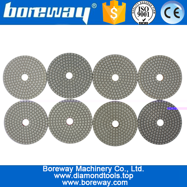 4inch 100mm 8 steps square type diamond polishing pads for stone ceramic concrete