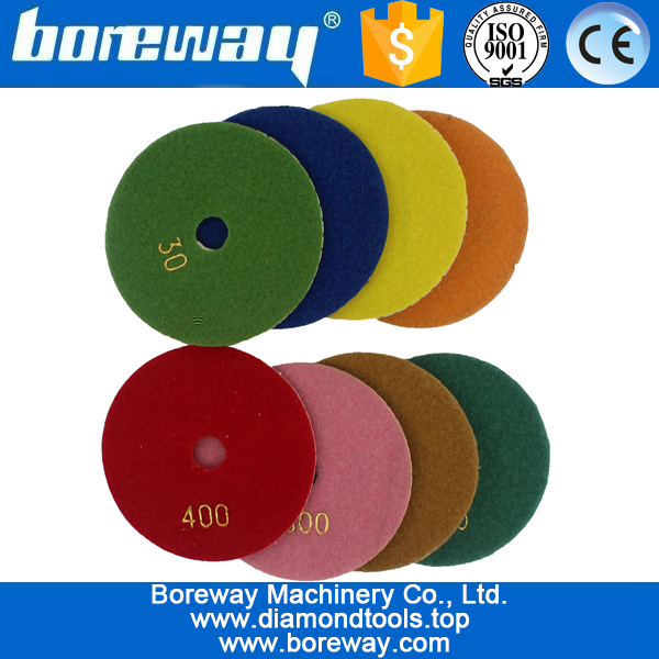4inch 100mm 8 steps square type diamond polishing pads for stone ceramic concrete