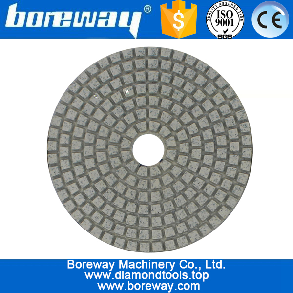 4inch 100mm 8 steps square type diamond polishing pads for stone ceramic concrete