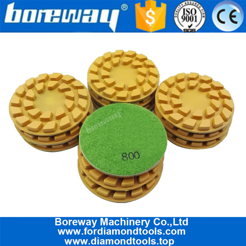 4inch resin bond diamond floor renew polishing pads from 50# to 3000#