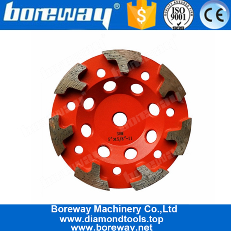 5 Inch 150MM T Shape Segment Concrete Diamond Grinding Wheel For Concrete And Stone