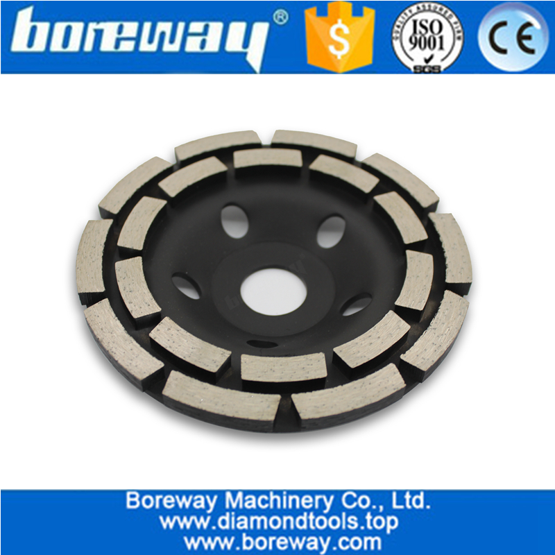 5 Inch Double Row Diamond Grinding Cup Wheel For Granite Stone And Concrete