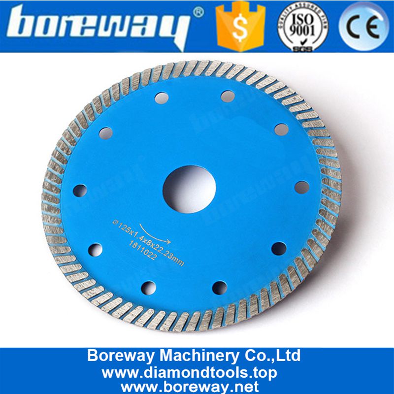 5 Inch Turbo Teeth Diamond Cutting Saw Blade For Stone Concrete