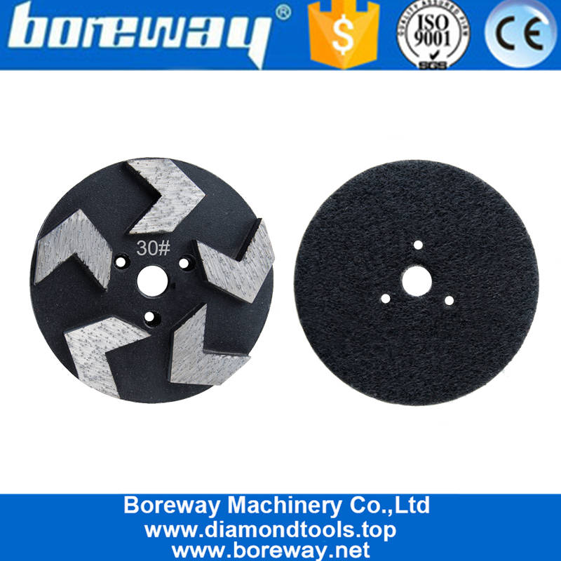 5 Teeth Arrow Segments Control Black/Bolt-On 3 Inch Round Pad For Grinding Machine Suppliers