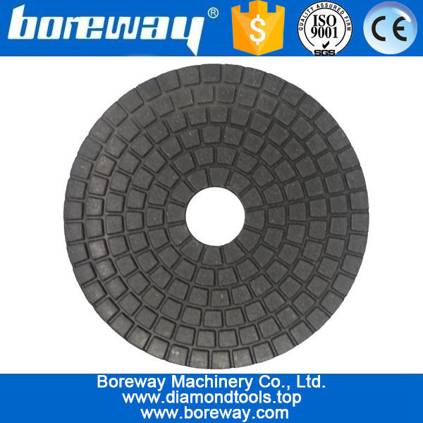 5inch 125mm black and white BUFF polishing pads for stone ceramic