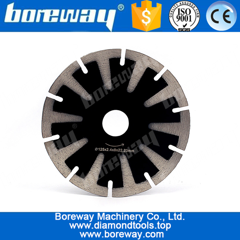 5inch T-Segmented Concave Diamond Blade For Curved Cutting Granite Stone