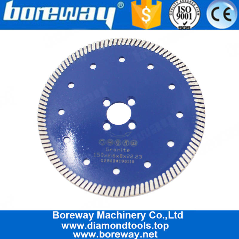 6 Inch Factory Outlet Turbo Dry Use Blade Disc For Cutting Porcelain Ceramic Tile Granite Limestone Marble Soft Stone