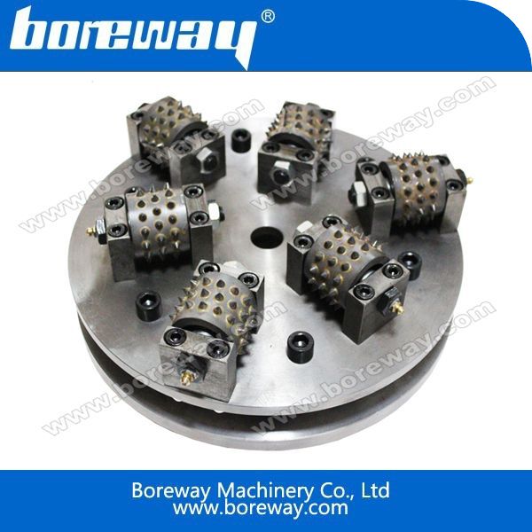 6 Rollers Metal Alloy Material Bush Hammer Plate