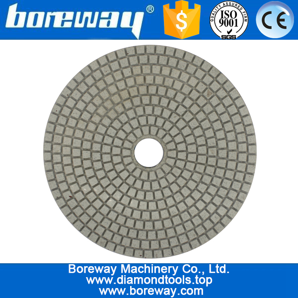 6inch 150mm 7ステップウェットスクエアタイプダイヤモンド研磨パッド使用