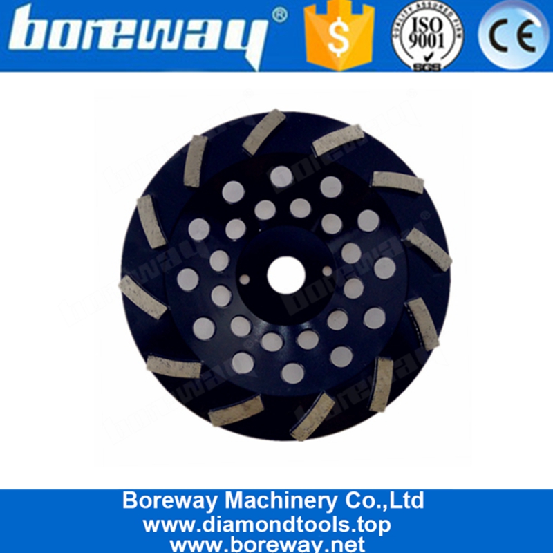 7 Inch 12 Segments Diamond Concrete Floor Grinding Cup Wheel For Concrete Floor