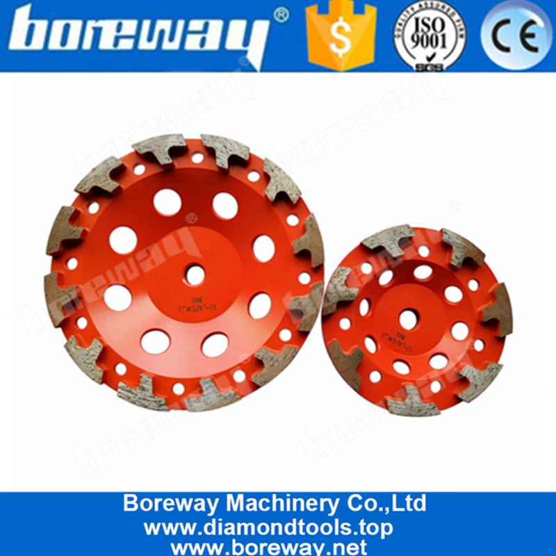 7 Inch T Shape Segment Hard Bond Diamond Grinding Wheel For Concrete And Terrazzo