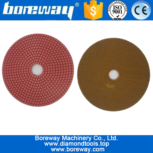 8 pollici 200mm 7 punti di uso bagnato con tampone di lucidatura diamantato tipo quadrato rosso