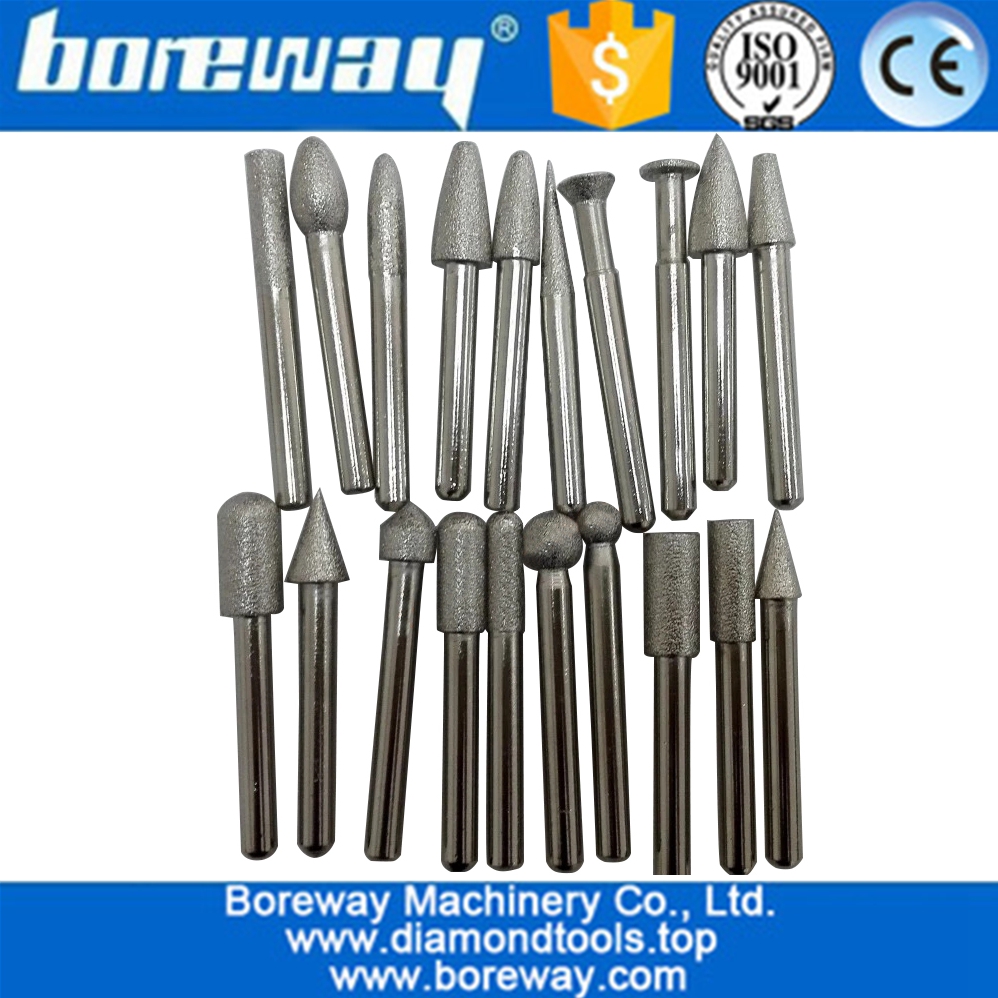 Best Quality Vacuum Brazed Diamond Engraving Bits And Grinding Pin For Marble Stone Used On CNC Machine