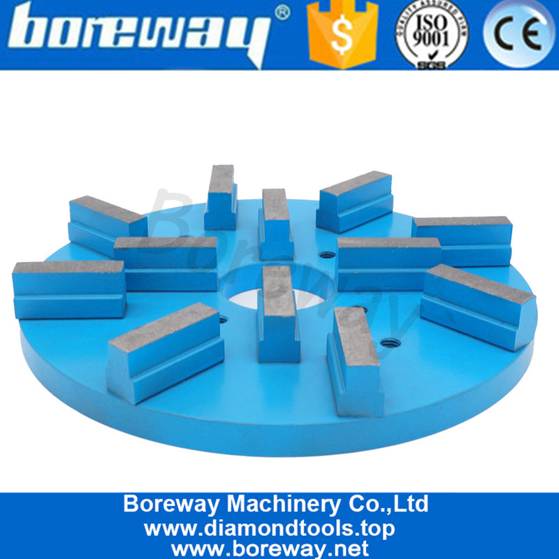 Boreway 8 pulgadas 10 pulgadas 400 # Disco de pulido y pulido ovalado de metal afilado segmentado de alta calidad para granito