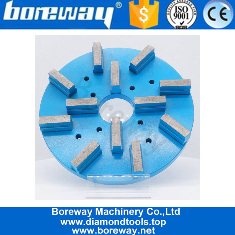 Boreway 8 Inch 10 Inch 400 # Oval Sharp Metal Segmented Type Moagem Disco de Polimento e Moagem de Alta Qualidade para Granito