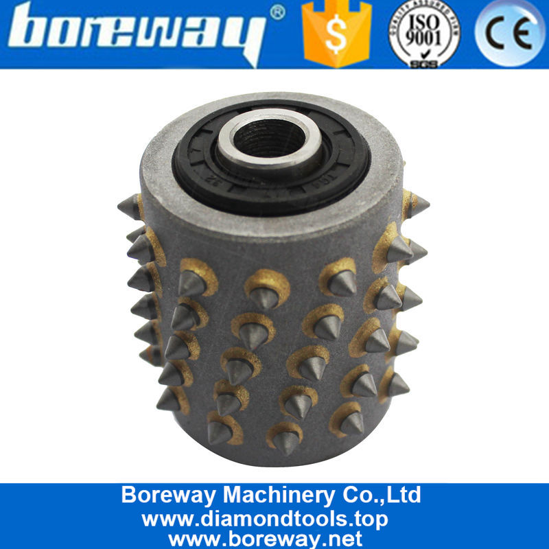 Boreway Bush Hammer Roller With 60s For Concrete And Stone Litchi Surface