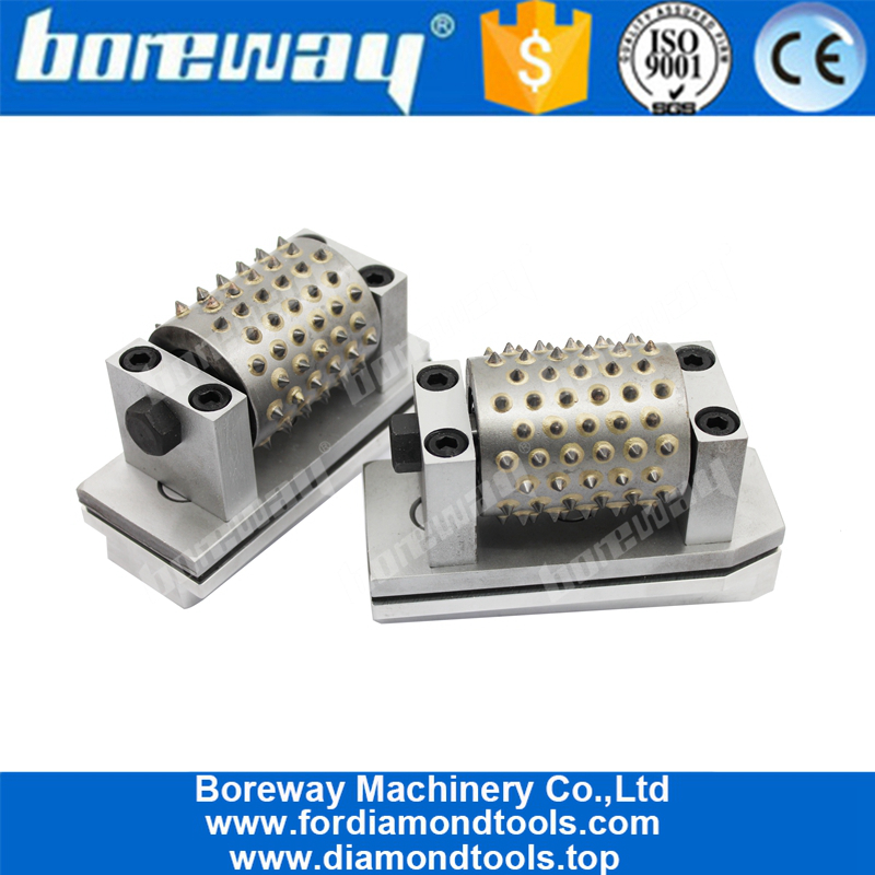Boreway Factory Provides Carbide Tip Bush Hammer Grinding Roller Wheel Diamond 99 Tooth Tungsten Steel Tools for Manufacturer