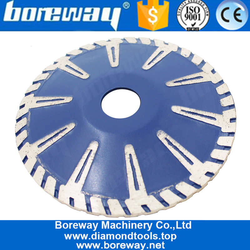 Boreway Corte rápido Disco de corte cóncavo segmentado de 150 mm T Diamante circular Hoja de 6 pulgadas para ladrillo liso Hormigón Baldosas de piedra y otros materiales de construcción.