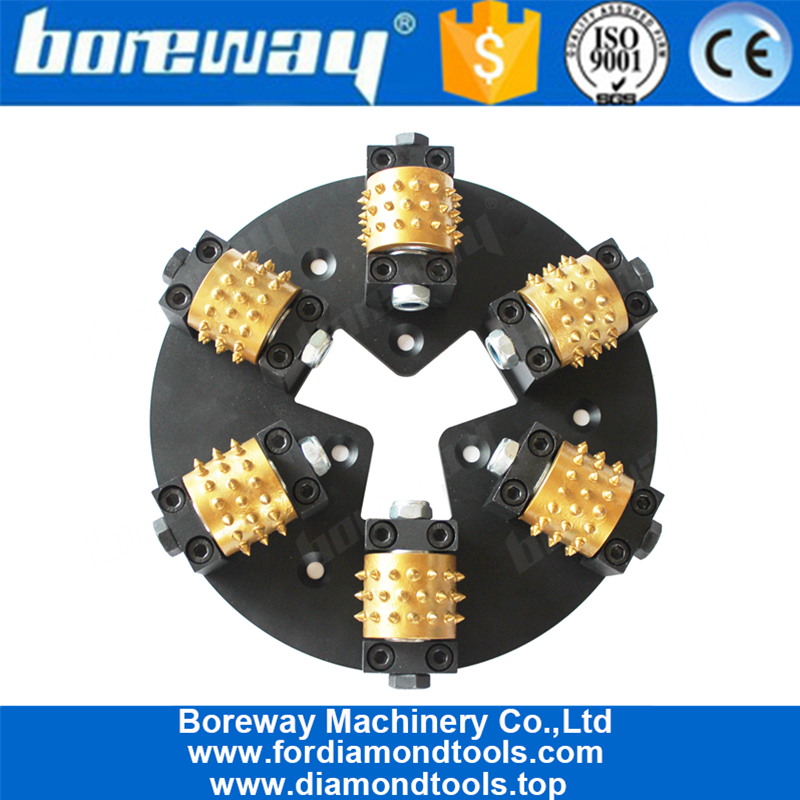 Boreway Profession 270MM HTC Diamond Bush Hammered Plate With 6 Roller 45S Teeth