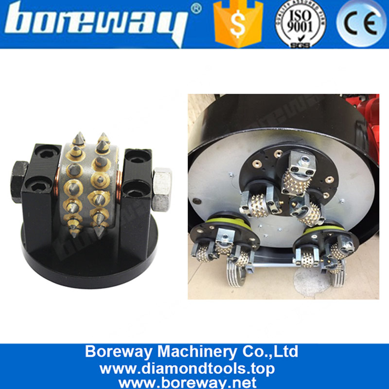 Boreway Redi-lock Bush Hammer Head Plaque en béton pour la machine Husqvarna Fournisseurs