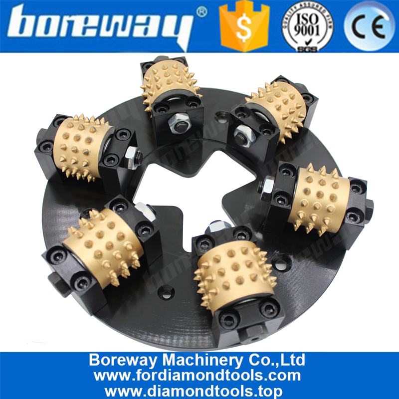 Boreway Superior Quality HTC 270MM 45S Teeth Diamond Litchi Surface Plate With 6 Roller Manufacturer