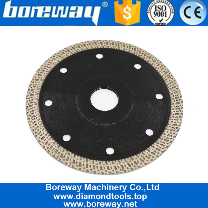 Herramientas Boreway Precio de fábrica 4.5 pulgadas 115 mm Cuchilla de segmentos de malla de corte suave para cortar piedra