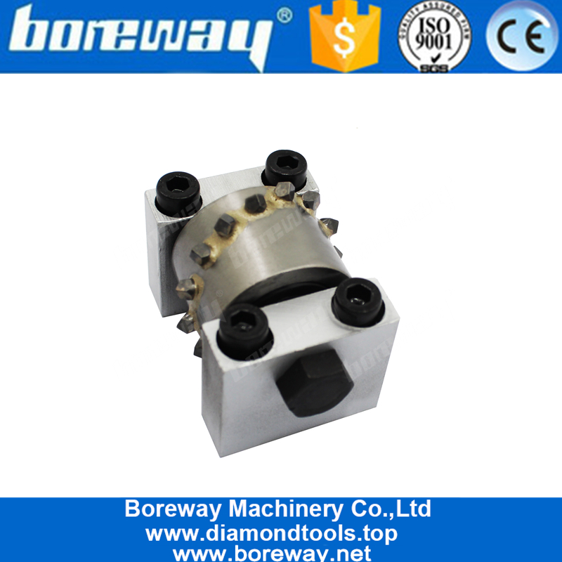 Boreway Wholesale Bush Hammer Roller Head Tool With Carbide Segment For Granite Sandstone Marble Limestone