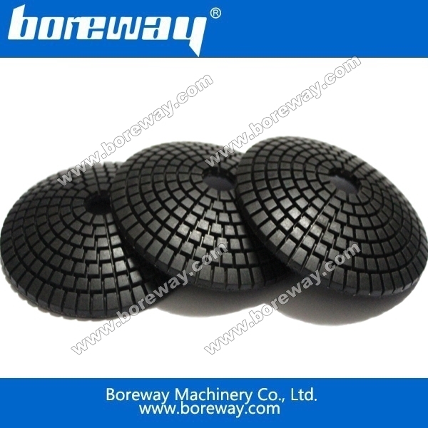 Boreway convex diamond wet polishing pad