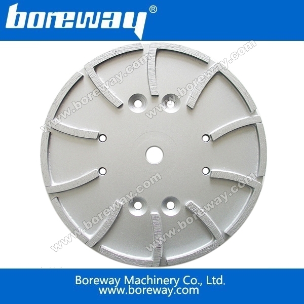 Boreway 10inch 250MM diamond surface grinding plates for floor grinding machines