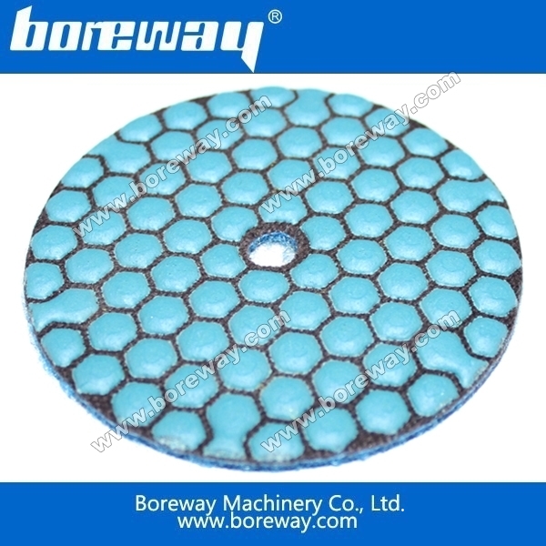 Tampons de polissage à sec diamant Boreway hexagonal