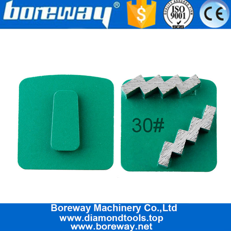 China Factory Diamond Grinding Pad Shoe Concrete Floor Husqvarna With Two z Segment Suppliers