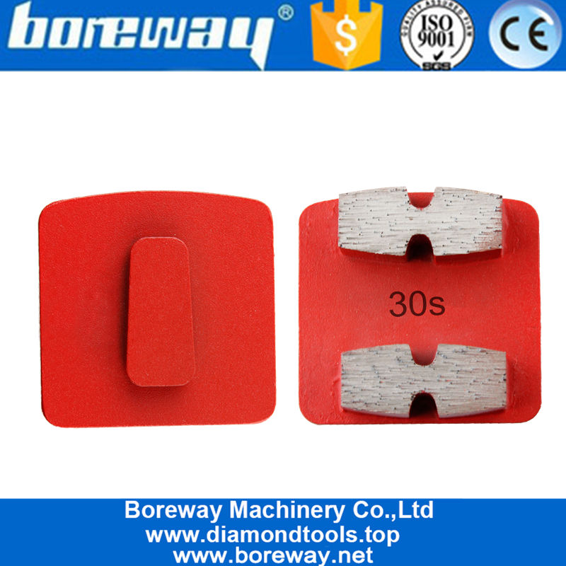 China Factory Price Two E Shape Segment Diamond Polishing Concrete Pads For Floor Husqvarna Machine