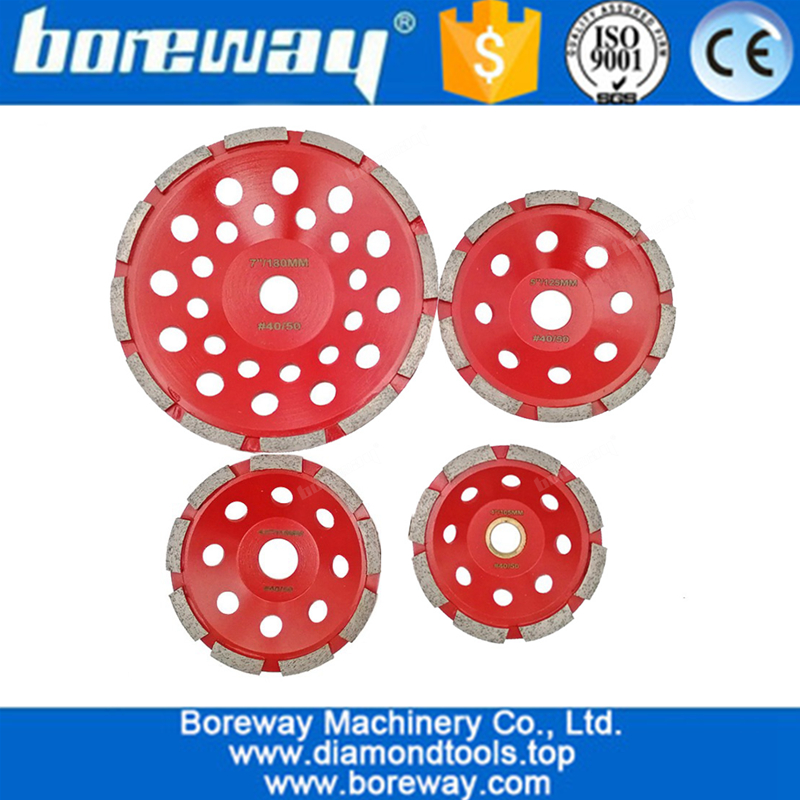 중국 다이아몬드 공구 단일 행 세그먼트 타일 화강암 대리석 도매 가격에 대 한 컵 바퀴를 분쇄하는 다이아몬드