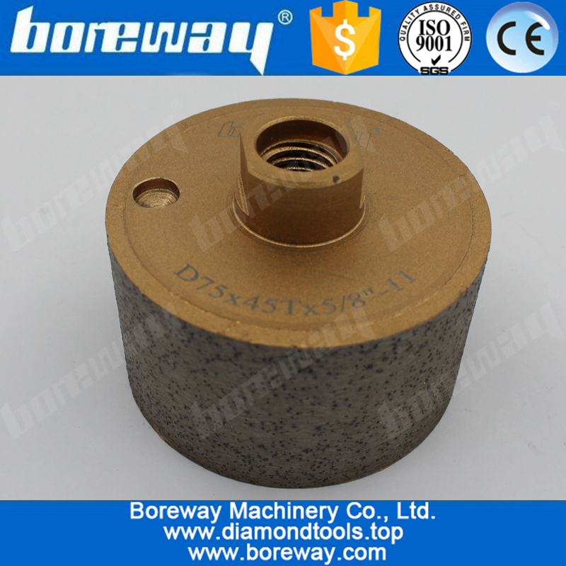 D75*45T*5/8"-11 Continuous Stone Diamond Grinding Wheel